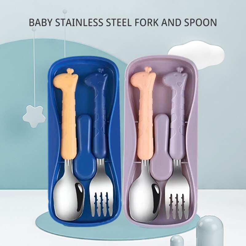 Baby Food Eating - 2 uds., vajilla para niños, cuchillo