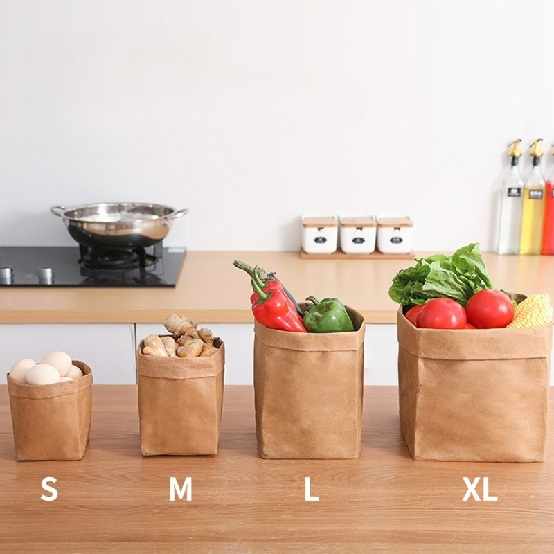 Food Pouch Reusable - Bolsas de papel kraft lavables, bolsas