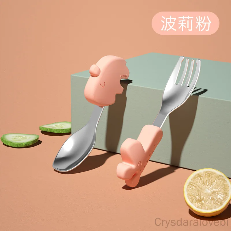 Baby Food Eating - Juego de cuchara y tenedor corto