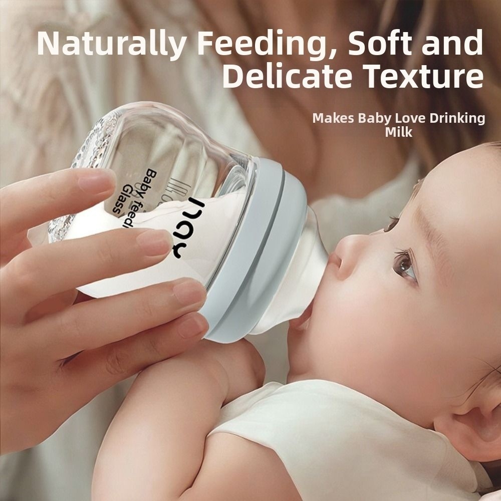 Baby Food Diet - Biberón de vidrio antiflatulencia, biberón de