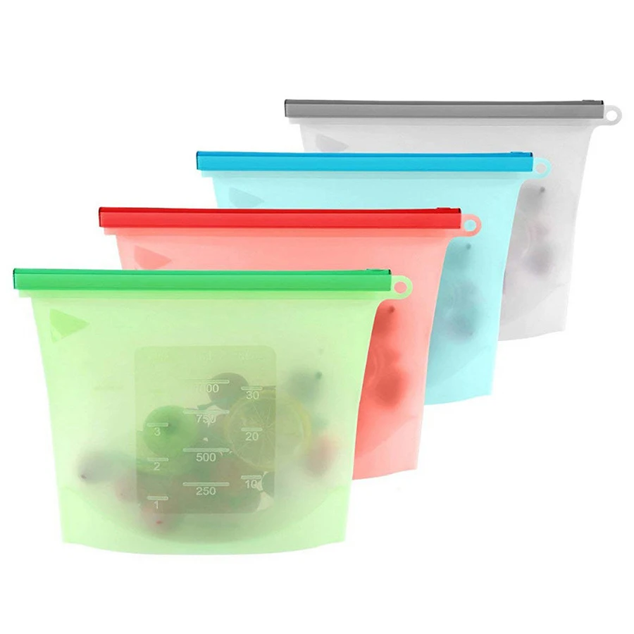 Food Pouch Reusable - Bolsa de Almacenamiento de Alimentos Reutilizable