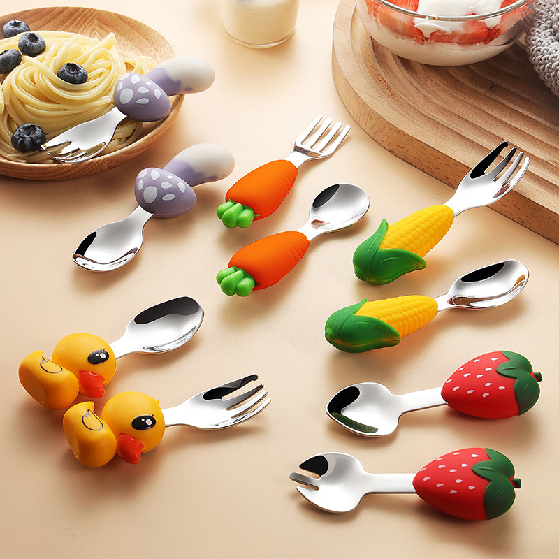 Baby Food Eating - Cuchara de Acero Inoxidable 304 para