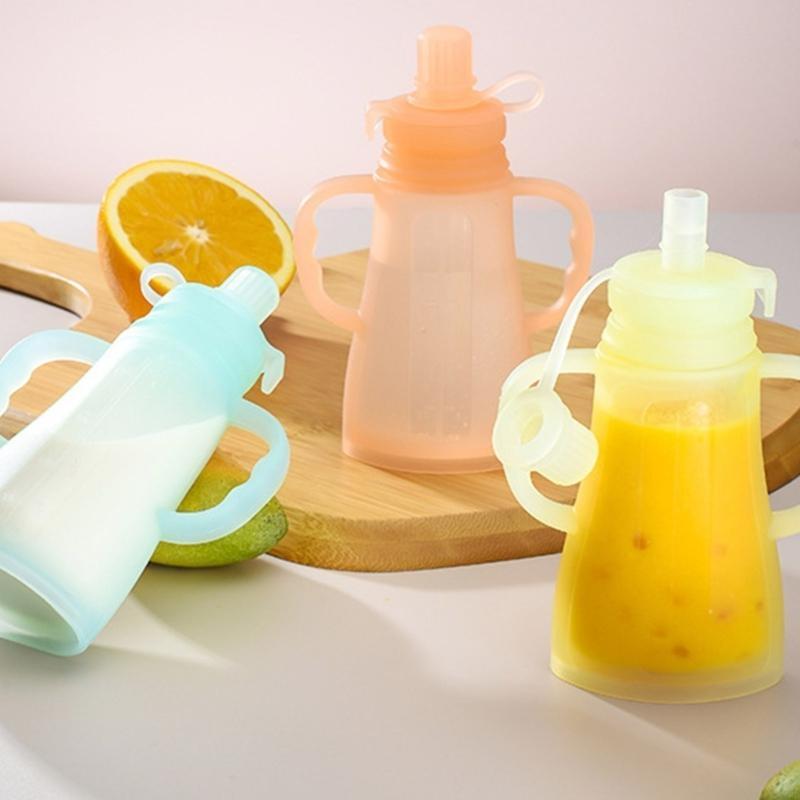Baby Food Reusable Pouches - Bolsa de almacenamiento portátil de silicona