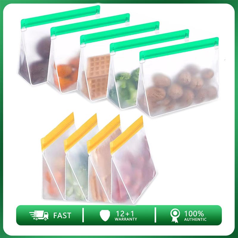 Food Pouch Reusable - Bolsa de almacenamiento de alimentos reutilizable,