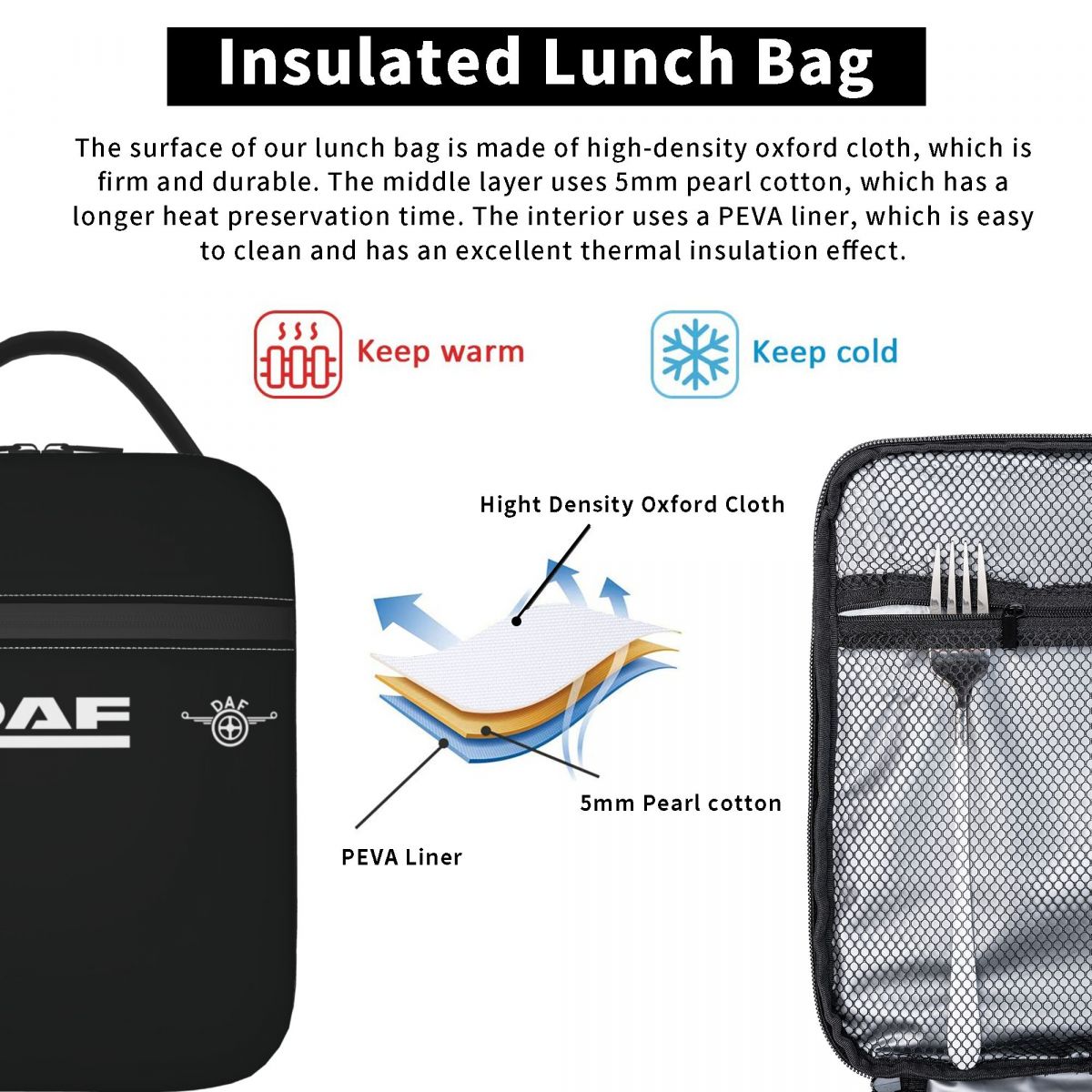 Bolsa de almuerzo con aislamie - Baby Food Logo reseña y precio