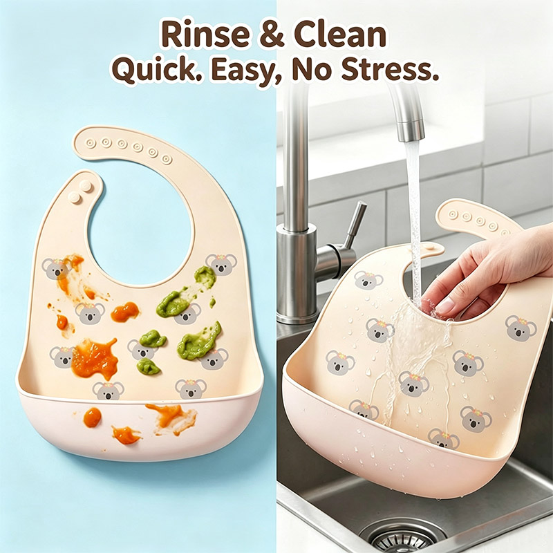 Babero de silicona para alimen - Baby Food Eating reseña y precio