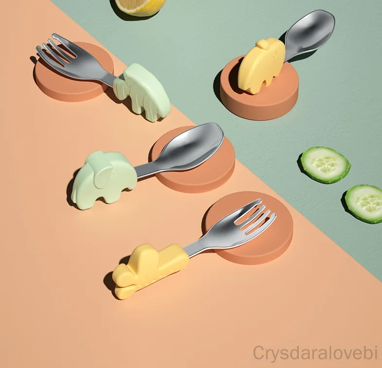 Juego de cuchara y tenedor cor - Baby Food Eating reseña y precio