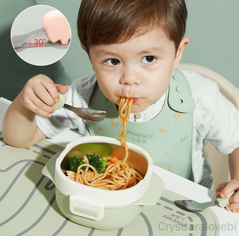 Juego de cuchara y tenedor cor - Baby Food Eating reseña y precio