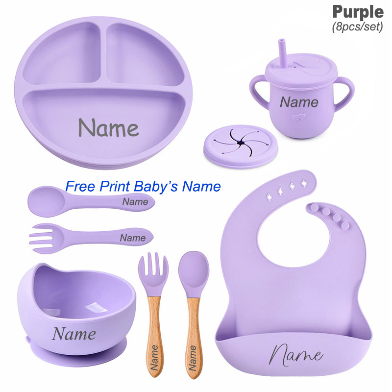 Juego de vajilla de silicona c - Baby Food Logo reseña y precio