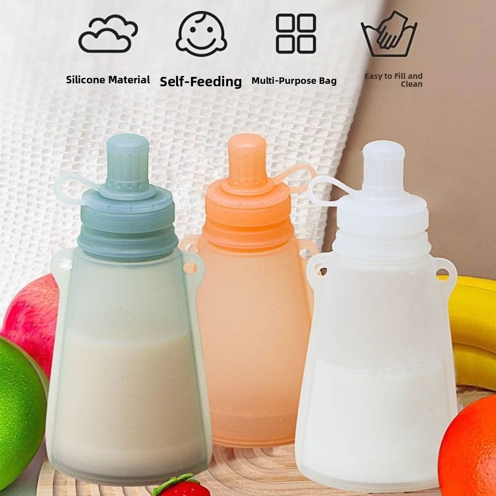 Bolsa de silicona para comida  - Baby Food Reusable Pouches reseña y precio