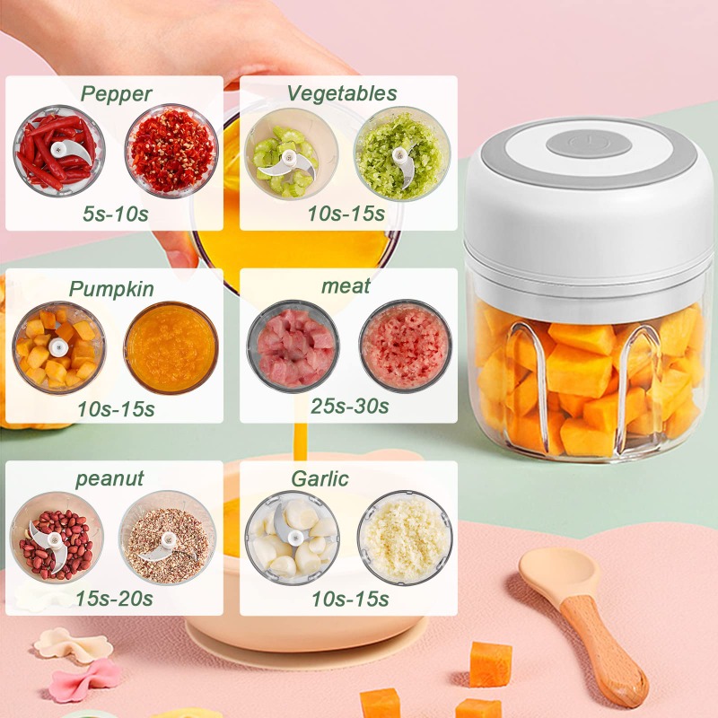 Picadora de Ajo Eléctrica de 2 - Baby Food Blender reseña y precio