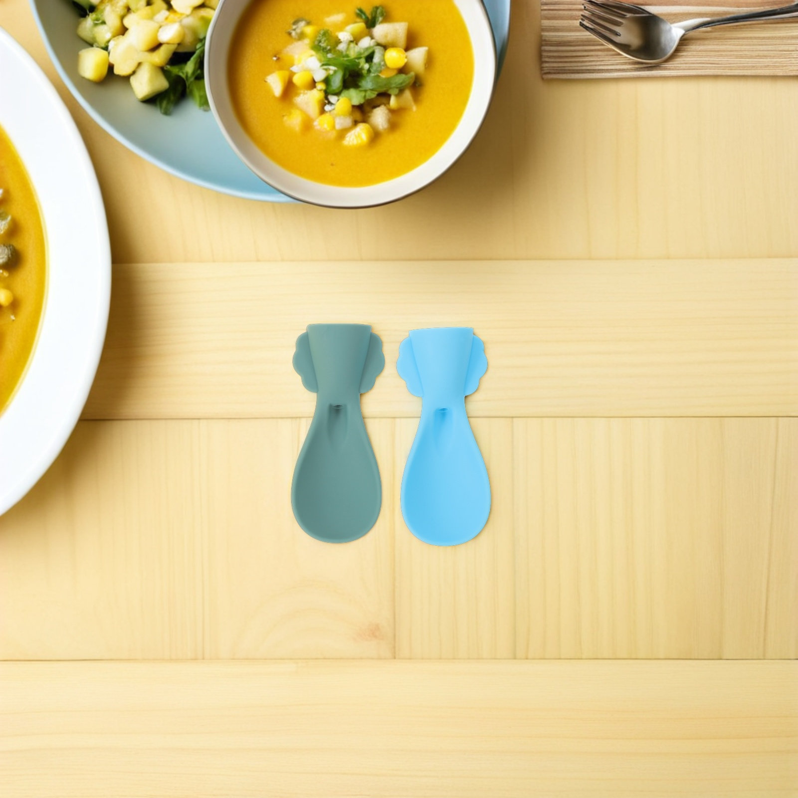 4 piezas de cuchara de silicon - Baby Food Reusable Pouches reseña y precio